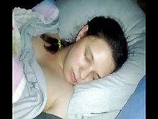 Sleeping Girl's Tits Fondled
