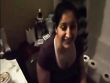 Lovely Amateur Lady Pooping In The Toilet