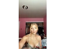 Blonde Girl Undressing And Showing Her Tits