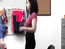 Teen Thief Is Getting Her Cunt Licked And Fucked By A Huge Cock In The Security Mall Office.