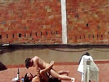 Amateur Sex Horny Couple Fun In Terrace Outside Part1