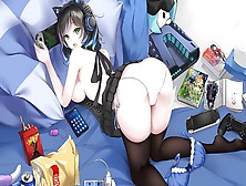 Gamer Chick In Stockings Let Herself Get Rammed While She Played Uncensored Asian Cartoon