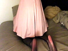 Sissy Crossdresser Masturbates In Pink Dress