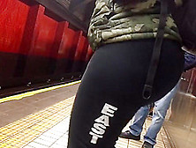 Beautiful Fat Ass Shaking In Train Station