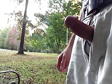 Public Jerking-Off At The Park Verbal Cum Dripping Off My Hard Cock After Orgasm