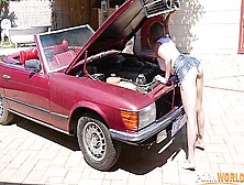 Blonde Hottie With Car Trouble Gets Slammed By Bbc Mechanic