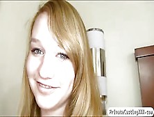 Cutie Blonde Teen Newbie Pussy Drilled By Fat Dick On Cam