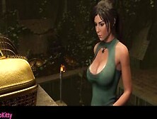Lara Croft's First Time Monster Penis Experience