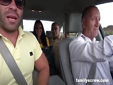 Vacation Drive With Grandpa And Dad To Fuck Women