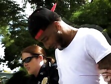 Black Rapper Gets Busted By Horny Cops That Want To Fuck Him Hard At A Warehouse After Arresting Him