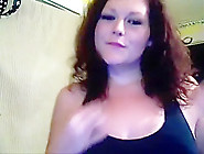 Redhead Oils Her Huge Tits! Hot And Young!