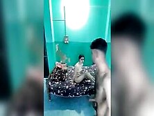 Young Girl Lying On The Bed Getting Her Pussy Fucked By A Boy