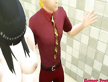 Sakura Porn Cap Four Naruto Stays Locked Into The Restroom With Hinata