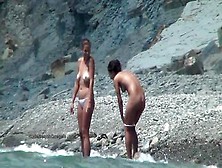 Real Amateur Babes Caught Naked At The Beach