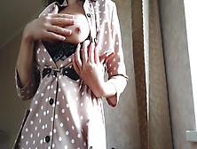 Gorgeous In A Sexy Dress And Her Tits And Wet Holes Are Delicious