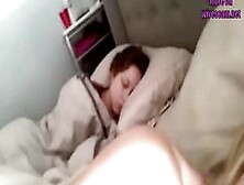 Blonde Fingers In Bed Beside Sleeping Sis