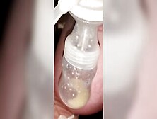 Pregnant Breeding Milking Her Huge Humongous Lactating Hooters With Her Breast Pump