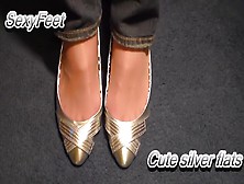 Cute Silver Flats