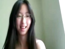 Chinese Exchange Student Touch Her Self