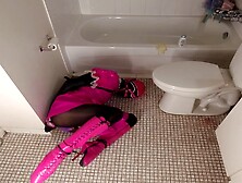 Sissy Maid Tied In The Bathroom