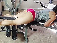 Hottie In Sexy Shorts Working Out