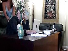 Boss Caught Cheating On His Wife Getting Blowjob In Office