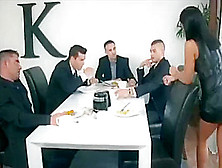 Group Sex Between A Secretary And Clients,  On Table