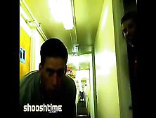 Stupid Hallway Sprinter Smashes Head First Into A Glass Door