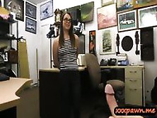 Slut In Glasses Convinced To Get Pounded In The Backroom