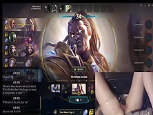 Whore Plays League Of Legends With Vibrator Slowly Massaging Her Clit