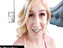 Dad Crush - Goddess Blonde Eighteen Offers A Sloppy Oral Sex To Make Up For The Mess She Created