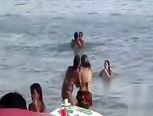 Horny French Couple Has Sex In The Water