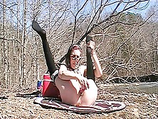 Outdoor Masturbation With Flogging Paddling And Homemade Dildo