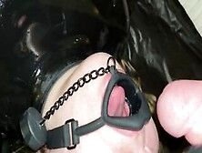 Bae Rubber Hot Takes Humongous Cummed While Gagged And Tied