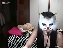 Masked Webcam Girl Looks Hot In Lingerie