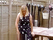 Spying On The Slut Wife Neighbour Wearing Blue Pantyhose In Her Garden
