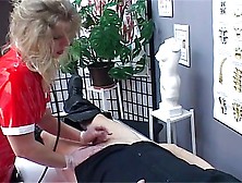 Blonde Milf Nurse Gets Horny Upon Seeing Patients Hard Throbbing Cock