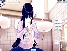 Hinata Hyuga Offer You A Titjob And Fucks You Inside The Male Toilet