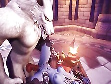 World Of Warcraft Elf Getting Fucked By A Worgen's Big Cock Porn 3D Animation
