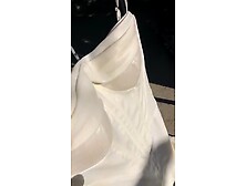 Cell Phone Video Of A Gorgeous White Satin Dress Getting Peed On