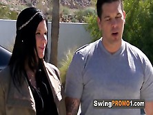 Lovely Couple Engages In Steamy Sex After Arriving To The Swing House