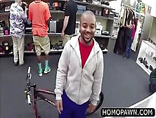 Hot Hunk Dude Pawns Out His Bicycle With His Hard Dick In The Pawnshop
