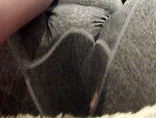 Sport Teen Grey Yoga Pants Cum Wet