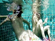 Underwater Pool Threesome