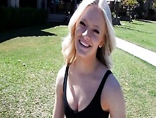 Hot Busty Amateur Blonde Babe Jerking Dick 1