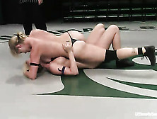 Two Blonde Wrestlers Are Down For Some Toying In The Ring
