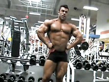 Eduardo Bodybuilder Posing In Gym