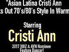Asian Latina Cristi Ann Works Out 70's-80's Style In Warmups