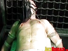 Dominated Man Restrained As His Nipples Are Tormented