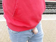 Male Desperation & Public Pissing! Waiting For My Train And Need To Pee So Badly!